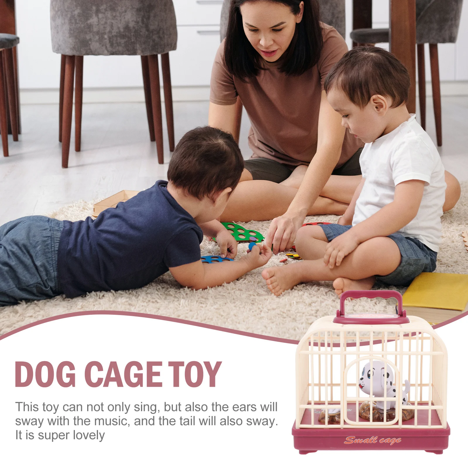 1 pz controllo vocale gabbia per cani giocattolo mini ABS induzione elettronica musicale regalo per bambini divertimento durevole ad attivazione vocale