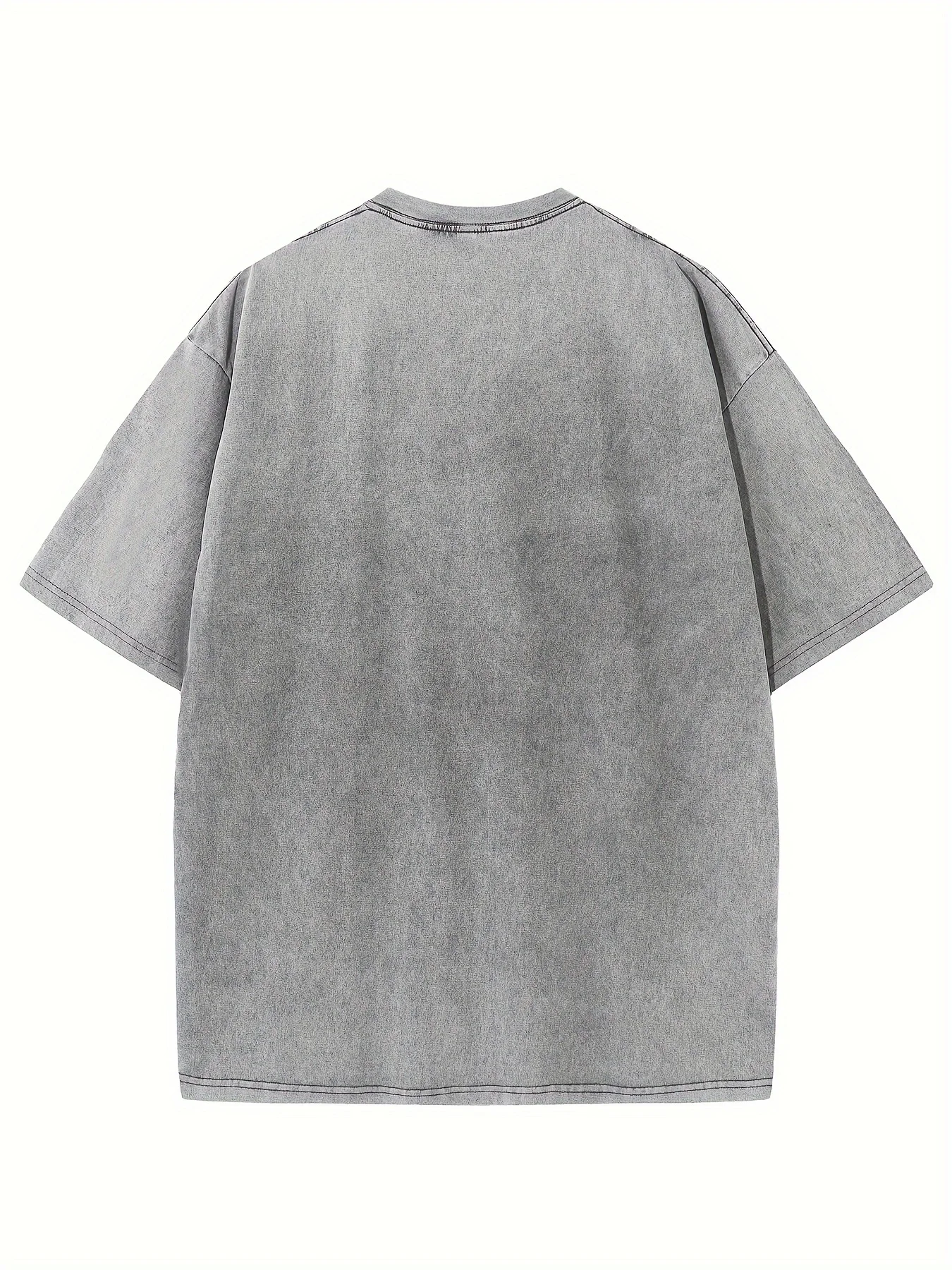 Men's Washed T-Shirt with Christian Faith Theme, Featuring a Bible Verse from Daniel 3:18, Loose Fit, Casual Round Neck, Breathable and Suitable for All Seasons, Ideal for Church and Casual Occasions, Printed T-Shirt with Washed Finish