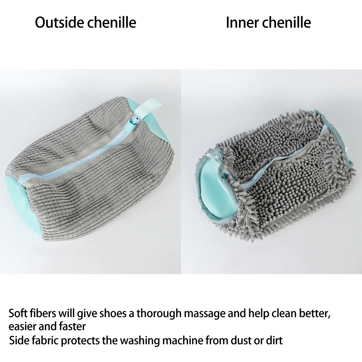 Wash Bag Padded Net Laundry Shoes Protector Fluffy fibers Polyester Washing Shoes Machine Friendly Laundry Bag Drying Bags