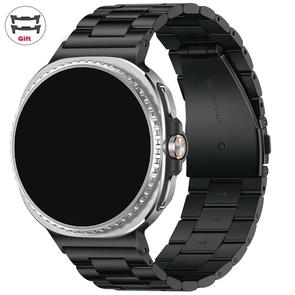 حزام من الفولاذ المقاوم للصدأ لساعة سامسونج جالاكسي Watch8 الكلاسيكية 46 مللي متر سوار ساعة معصم معدني Correa Galaxy Watch 8 40 مللي متر 44 مللي متر