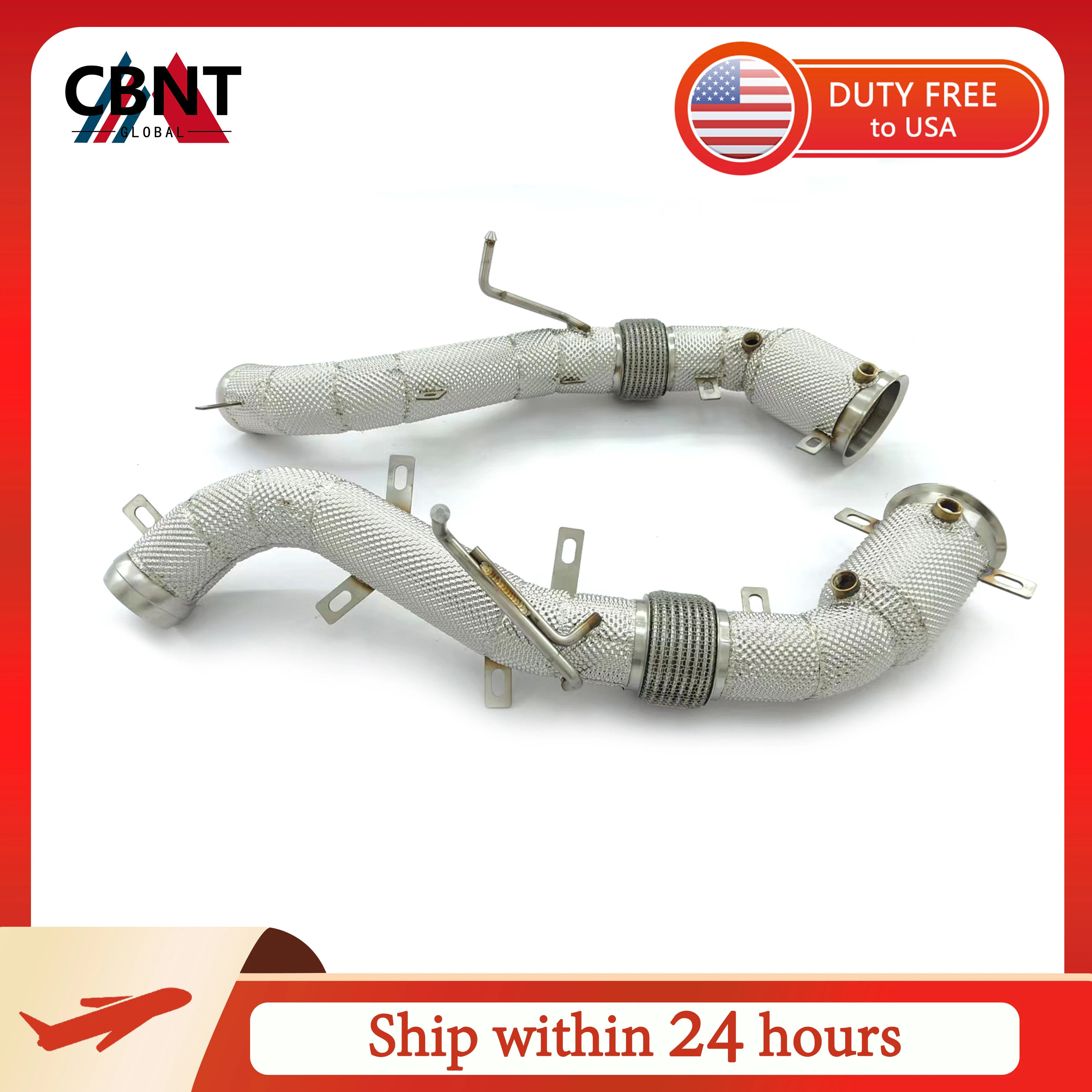 

CBNT High Performance Downpipe for McLaren 650S 540C 570S MP4-12C 600Lt with Catalysis High Quality SS304 Exhaust Pipe