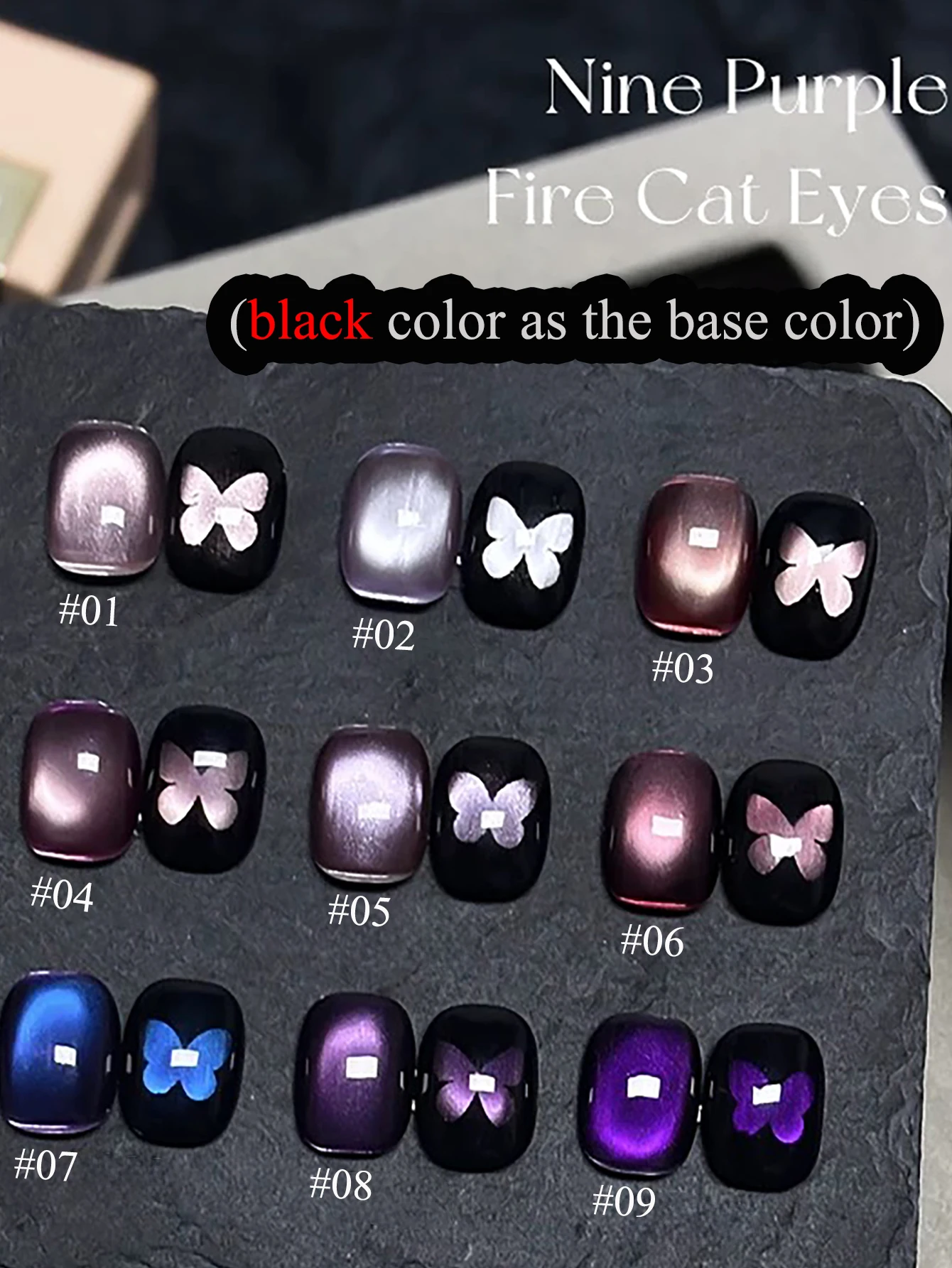 1-9pcs ZH Blue Purple Pink Nail Crystal Jelly Glass Bead Cat's Eye Gel Nail Polish 2025 Summer Resistant Whitening Gel Nail Art