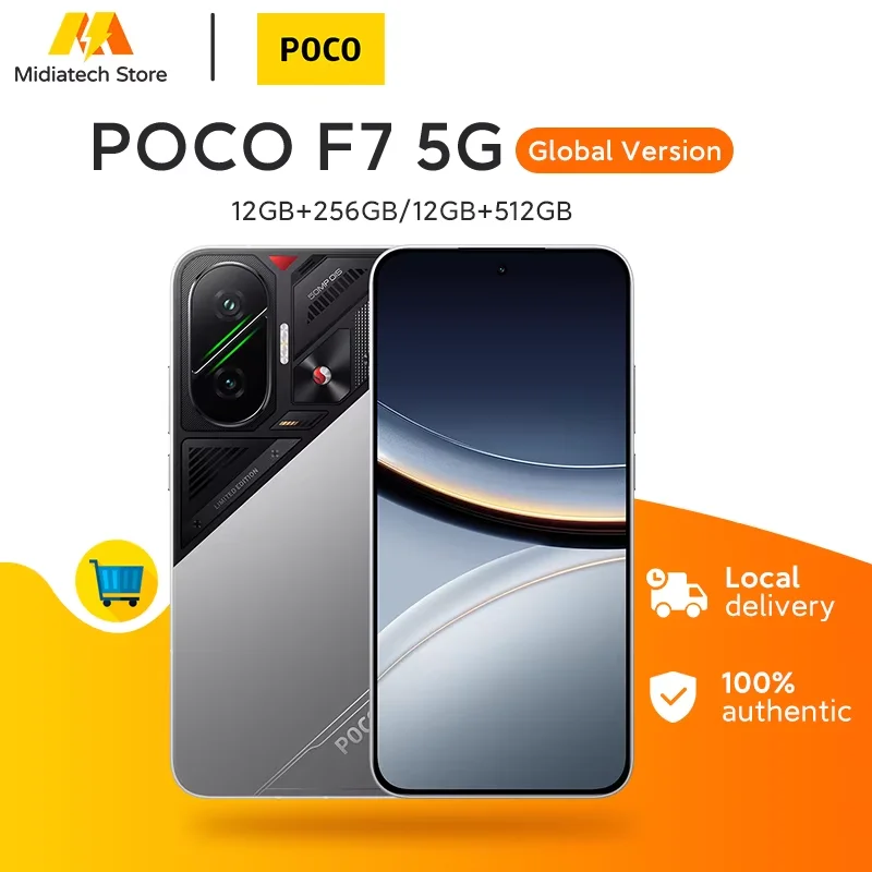 T�l�phone portable POCO F7 5G Snapdragon 8s Gen 4 50MP Double cam�ra Ecran 6.83'' 1.5K IP68 6500mAh 90W HyperCharge