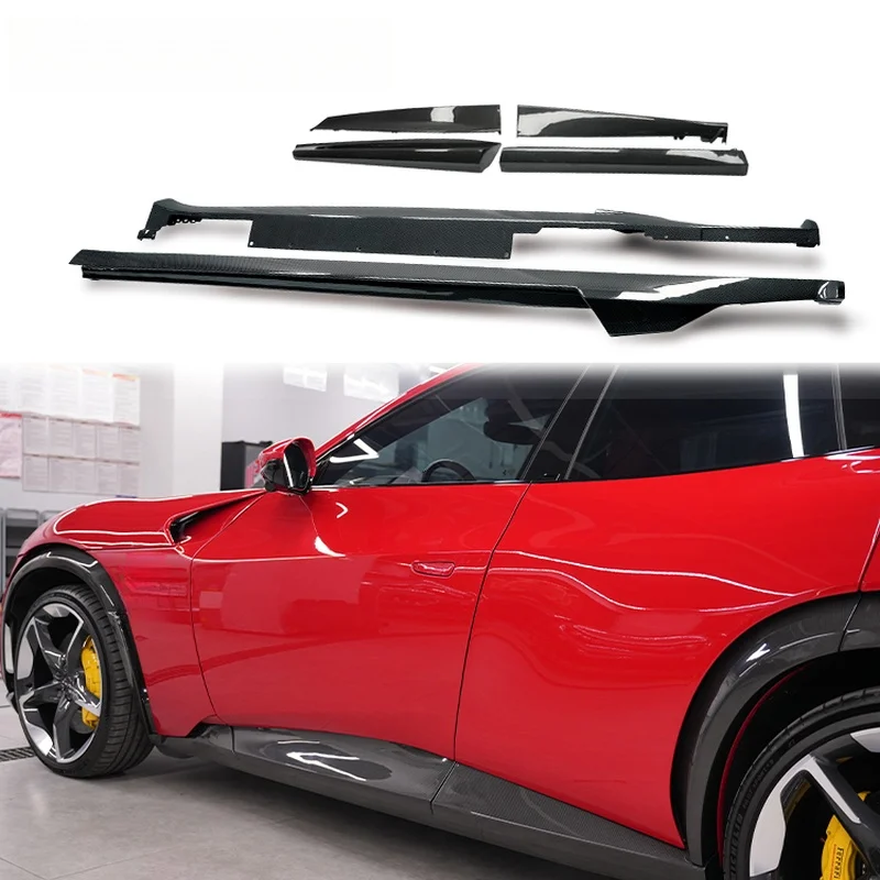 Hot Selling Dry Carbon Fiber Rear Diffuser Side Skirts Wheel Arches Purosangue Auto Exterior Upgrade Body Kit Accessories