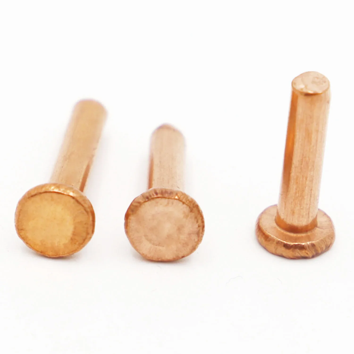 1-50pcs GB109 Copper Solid Rivets Knock Flat Head Rivet Flat Head Copper Rivets Solid Brass Rivet M1.5 M2.0 M2.5 M3 M4 M5 M6 M8