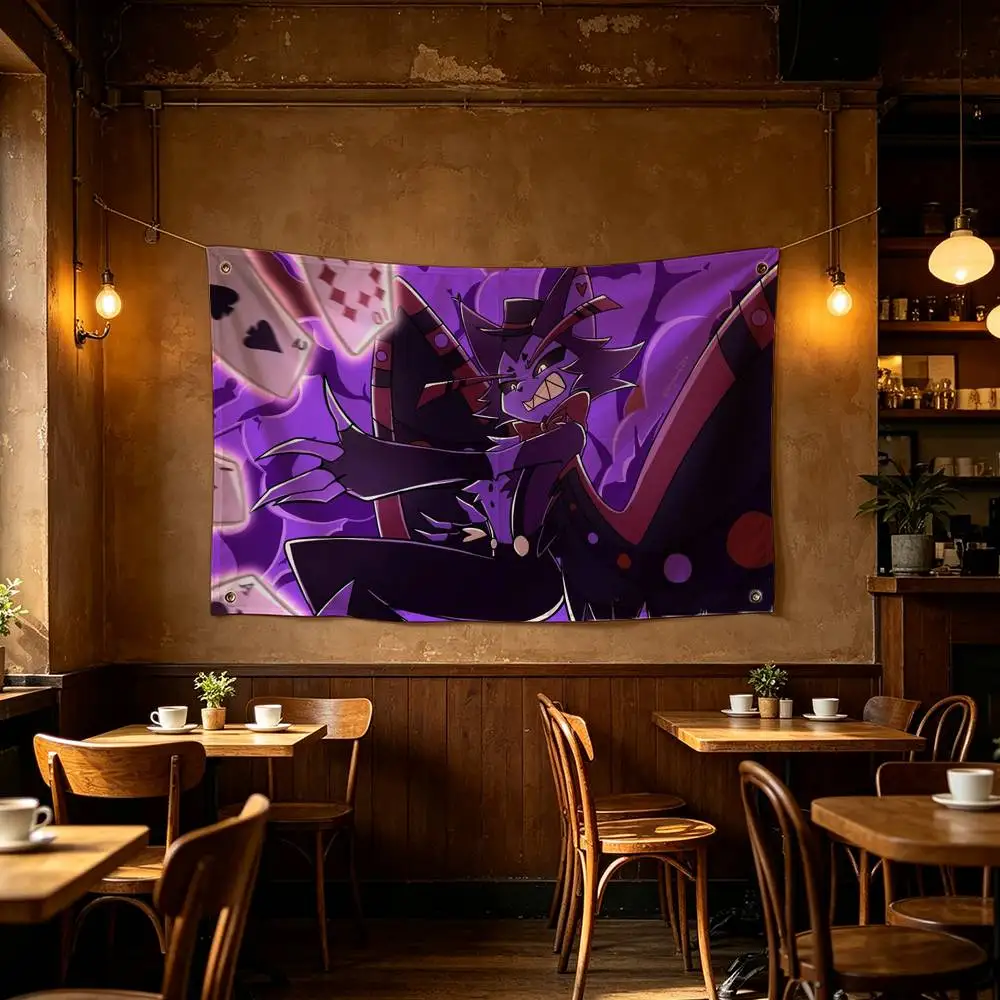 H-Hazbin H-Hotels Husk Flag Suitable For Party Club Outdoor Interior Wall Decoration Banner Fans Gift