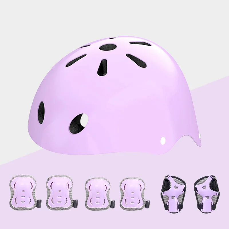 Children's roller skating protective gear skateboard bicycle balance car professional helmet full set of hand guards elbow