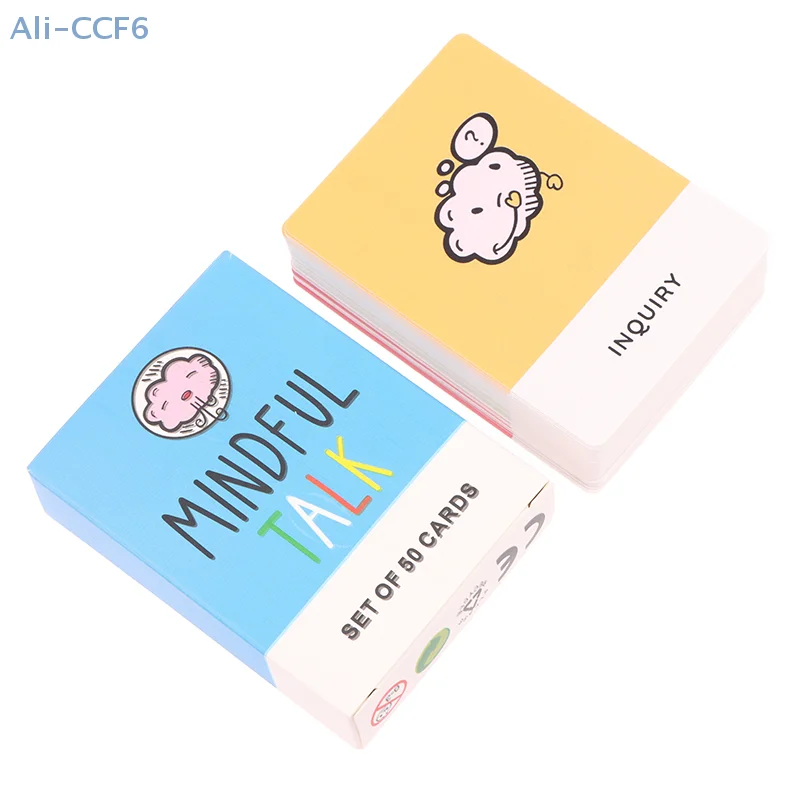 1 Box Cards Mindful Talk Card Game The School Of Mindfulness Game For Kids Parent Child Interaction Challenge Q&A Hot Selling