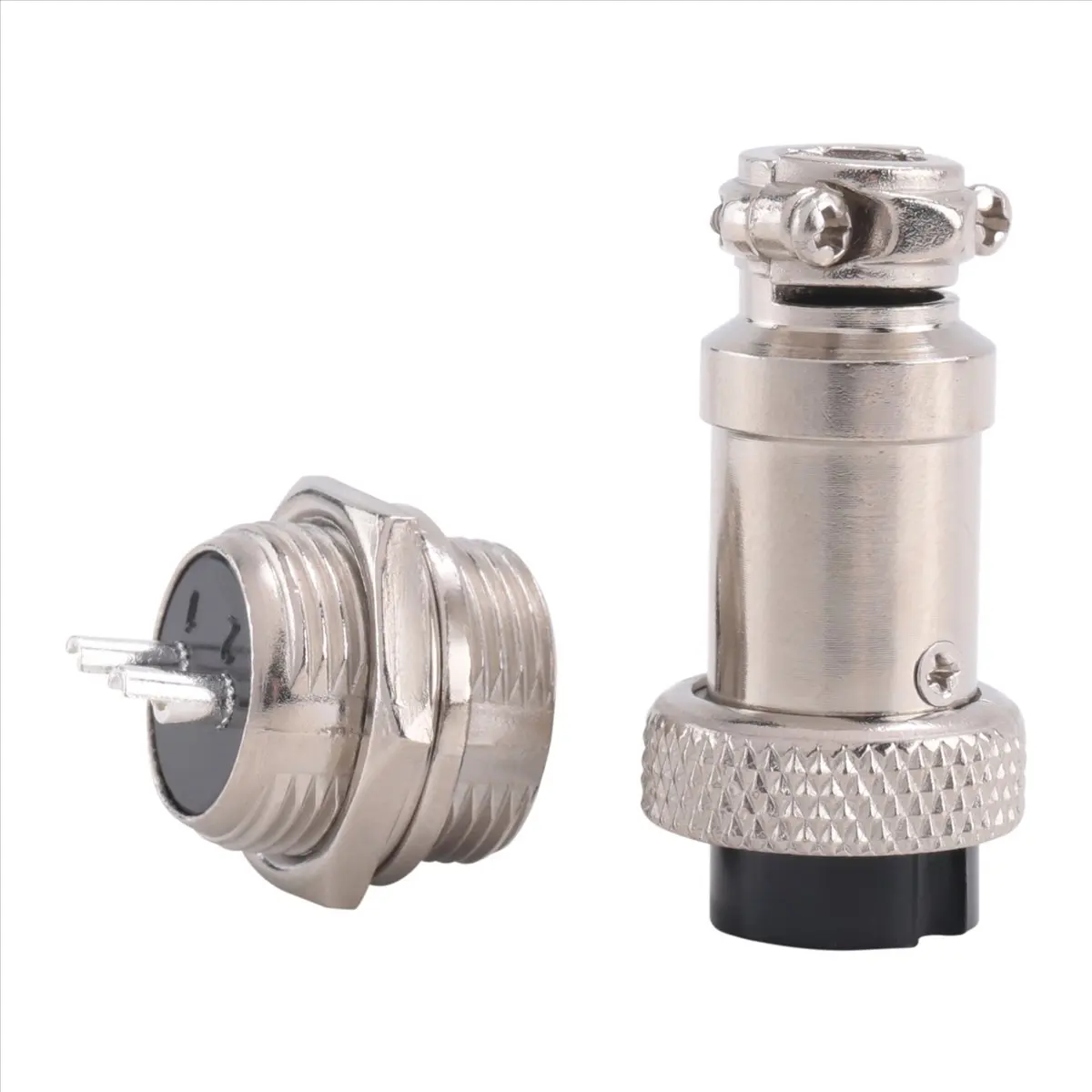 HITL GX16 Aviation Connector 2-Pin 400V Screw Type Male and Female Butt Cable Connector Aviation Plug Socket Connector