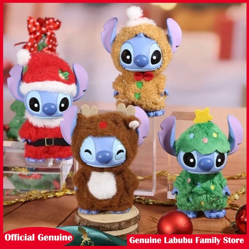

Новая оригинальная рождественская милая одежда Stitch, серия слепая коробка Kawaii Stitch, фигурка, игрушка, коллекционная кукла, подарок на день рождения для детей, фанат