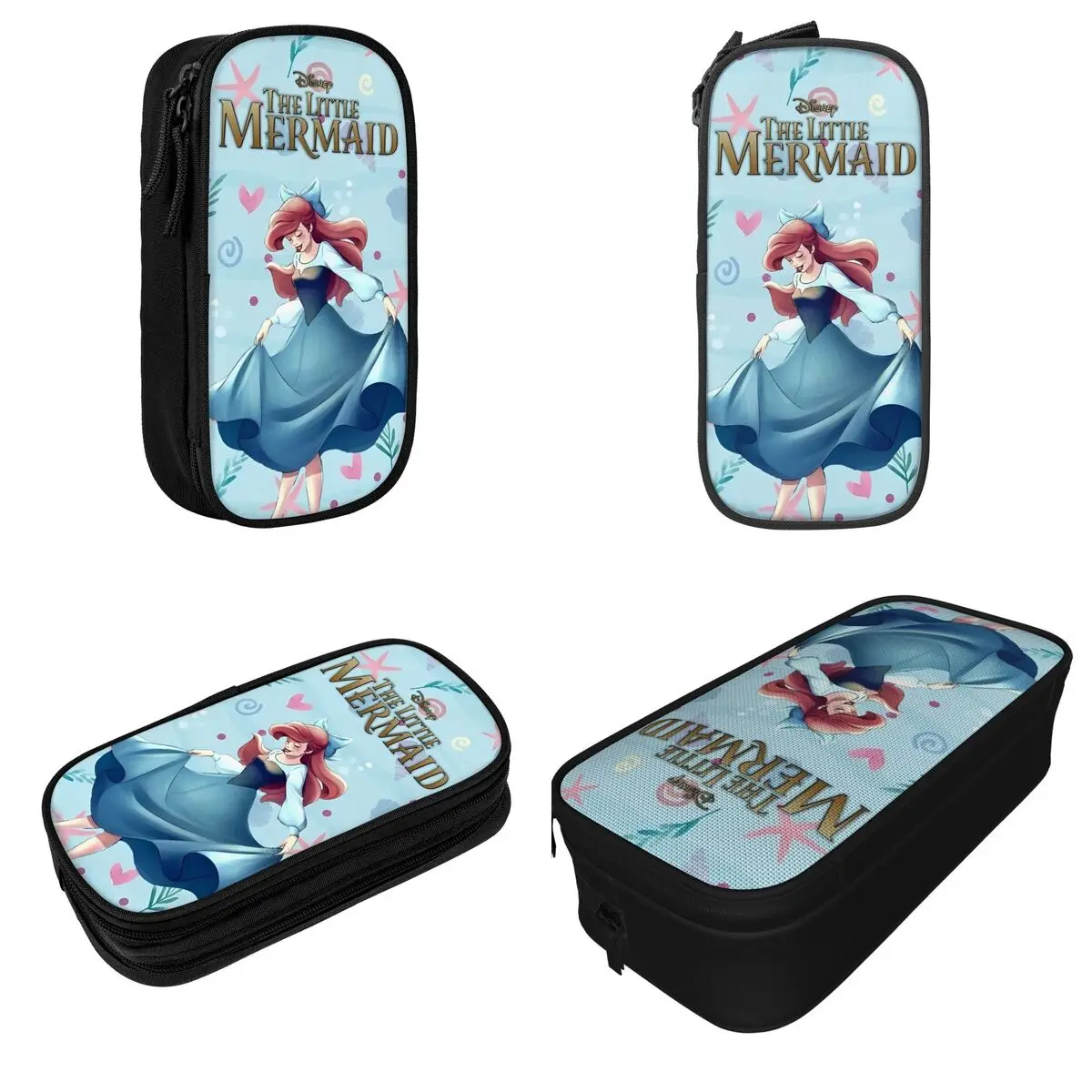 The Little Mermaid Cartoon Pencil Case Ariel Anime Princess Pen Box Pencil Bags Girl Boy Big Capacity Office Gifts Pencilcases