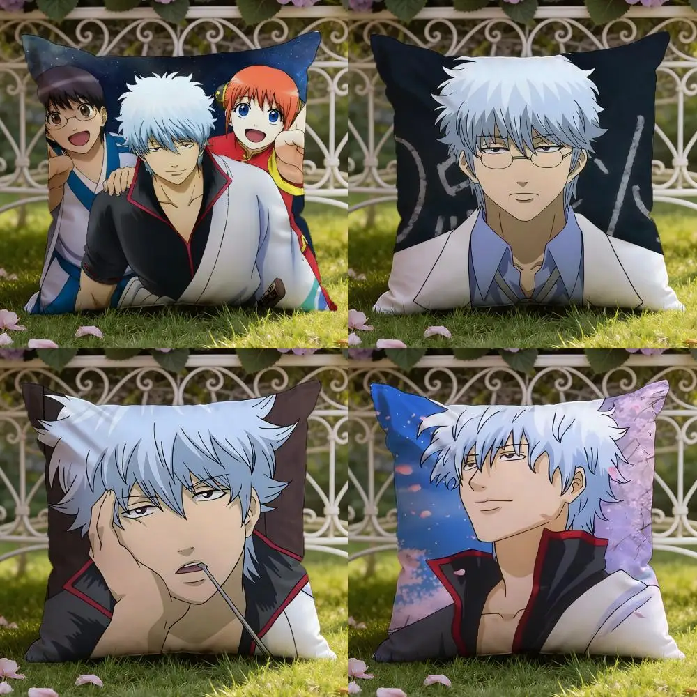 Anime G-Gintama Kissenbezug für Zuhause und Auto, Dual-Scene-Kissenbezug: Wendebar für Premium-Komfort