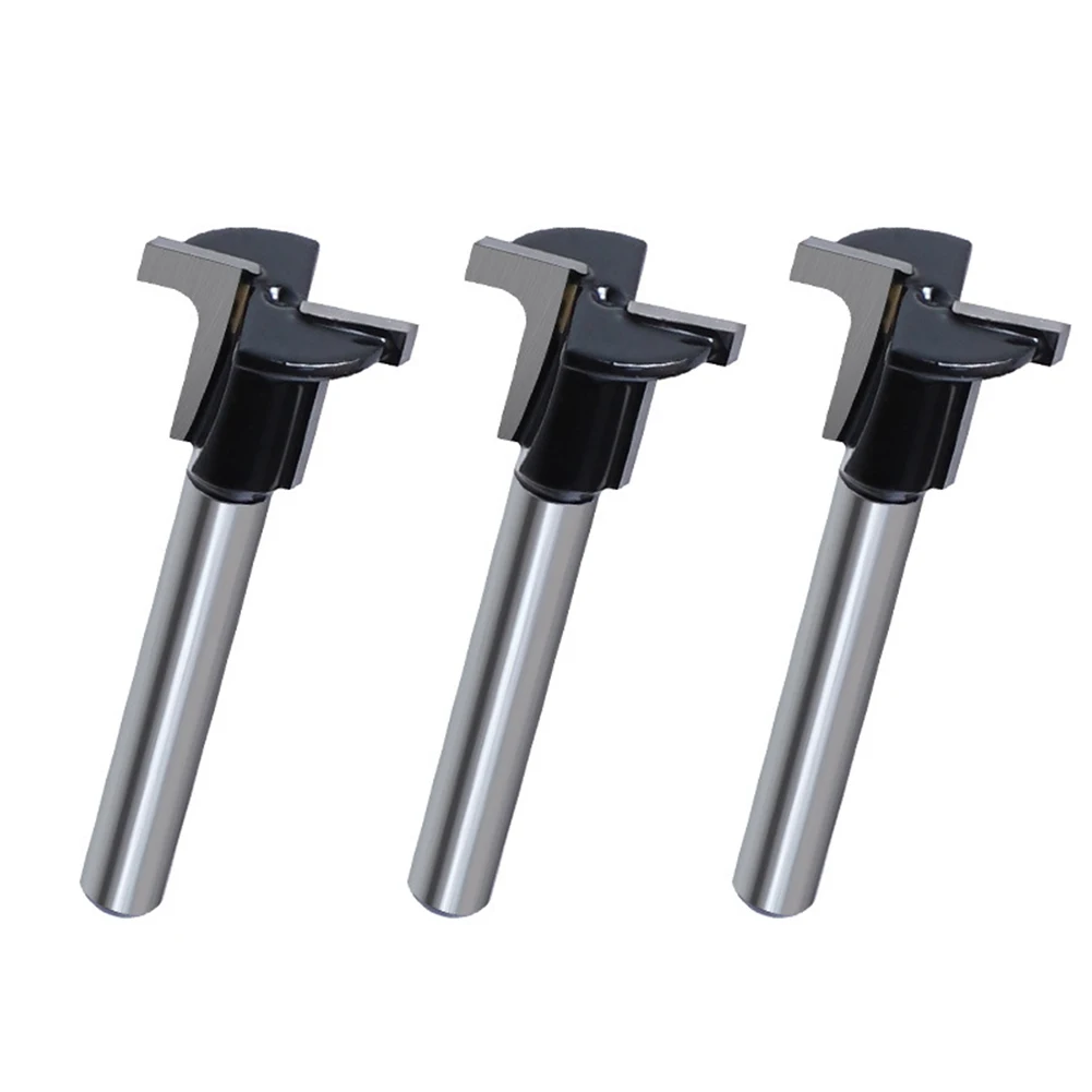 3pcs 1/4inch Round Shank Cutter Router Bit Double-Edged Woodworking Milling Cutter Power Tool Parts Accessories
