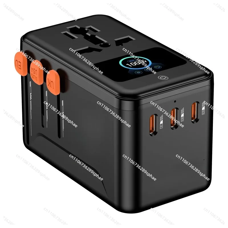 Digital Display Animation Global Travel Gallium Nitride Fast Charge Conversion Socket Display Conversion Plug