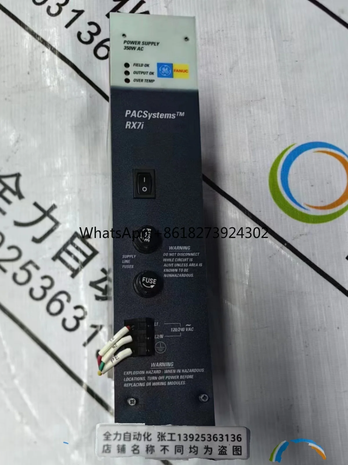 GE PLC مزود الطاقة IC698PSA350A التفاوض الفوري الأصلي