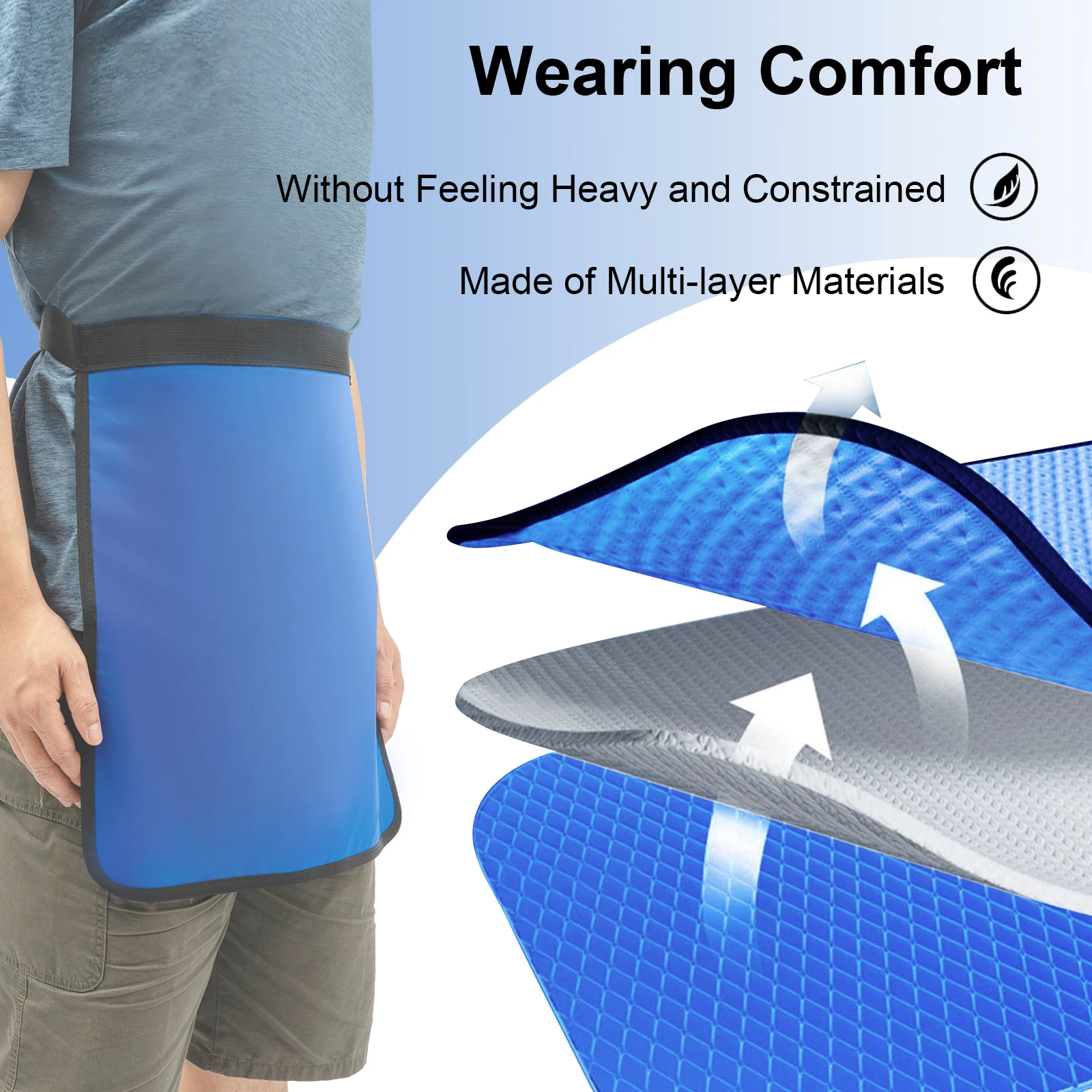 

Radiation Protection Lead Apron 0.5mmPb Half Body Shield for Abdomen and Waist for Hospitals,Laboratories,Dental Hospital