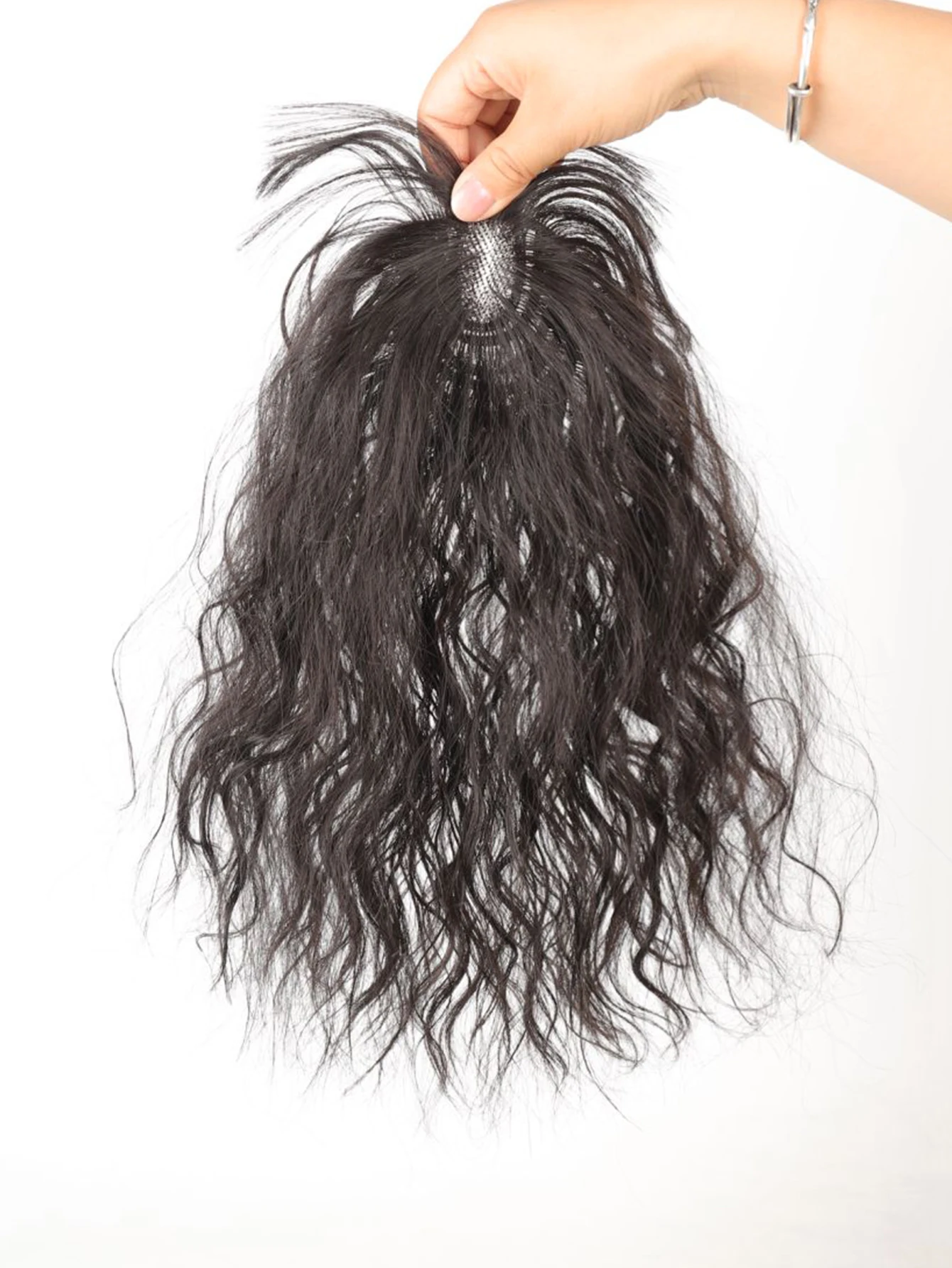 7*10 سنتيمتر الانفجارات ثلاثية الأبعاد غير مرئية سلس رئيس الشعر الصوف مجعد الجبين الانفجارات 3 دمعة BB مقاطع المنسوجة يدويا على شكل قلب المعاوضة