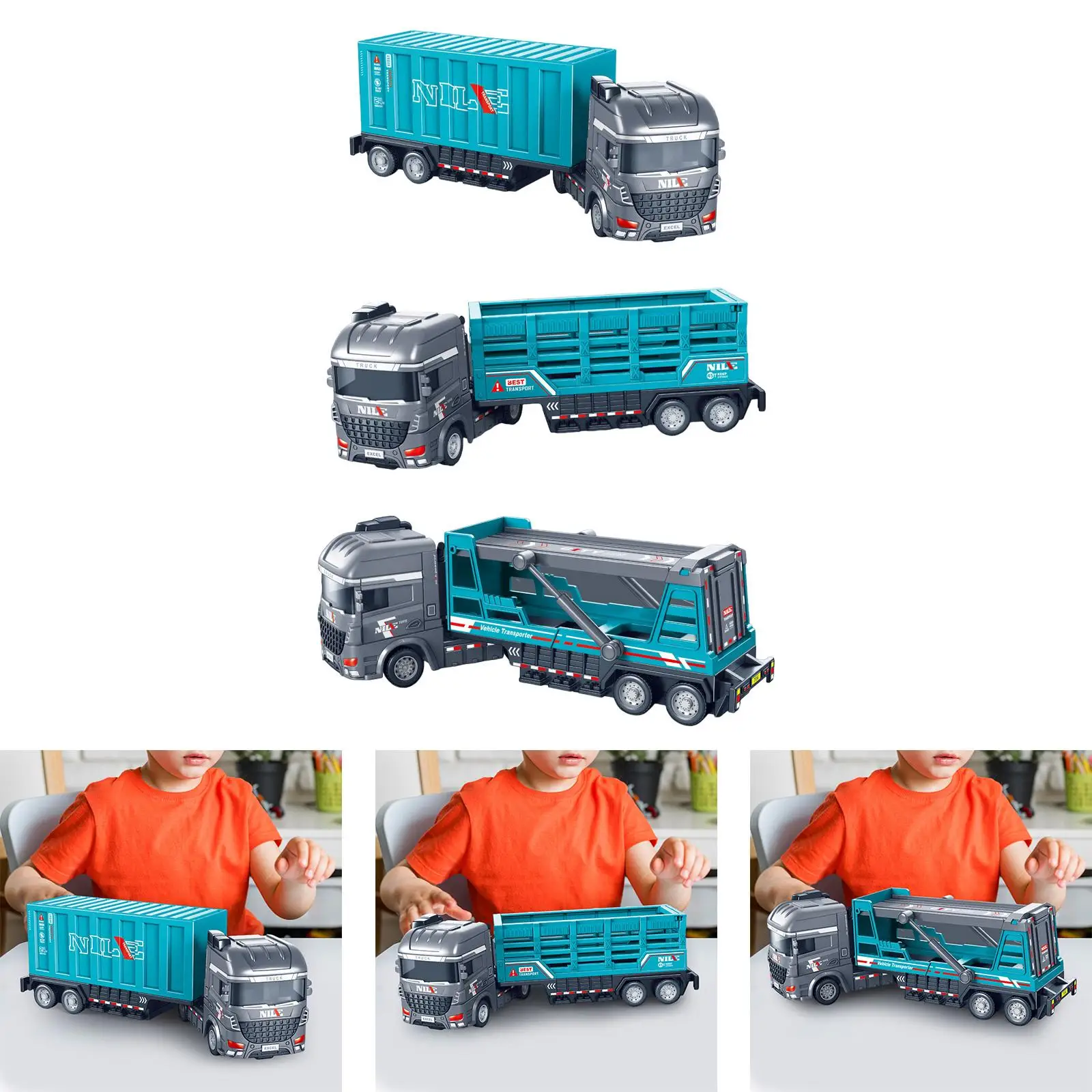 Construction Truck Toy Rotatable Joints Kids Engineering Car for Children Gifts Tabletop Decor Boy Girls Educational Toy