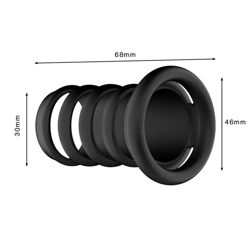 portableSoft Elastic Silicone Penis Ring Reusable Body Safe Hypoallergenic Adult Sex Toy for Men Couple Bedroom Play view 6