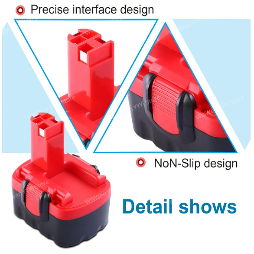for BOSCH 14.4V BAT038 4800mAh NI-MH Rechargeable Battery 14.4V BAT038 BAT040 BAT159 BAT041 2607335711 2607335275 2607335276