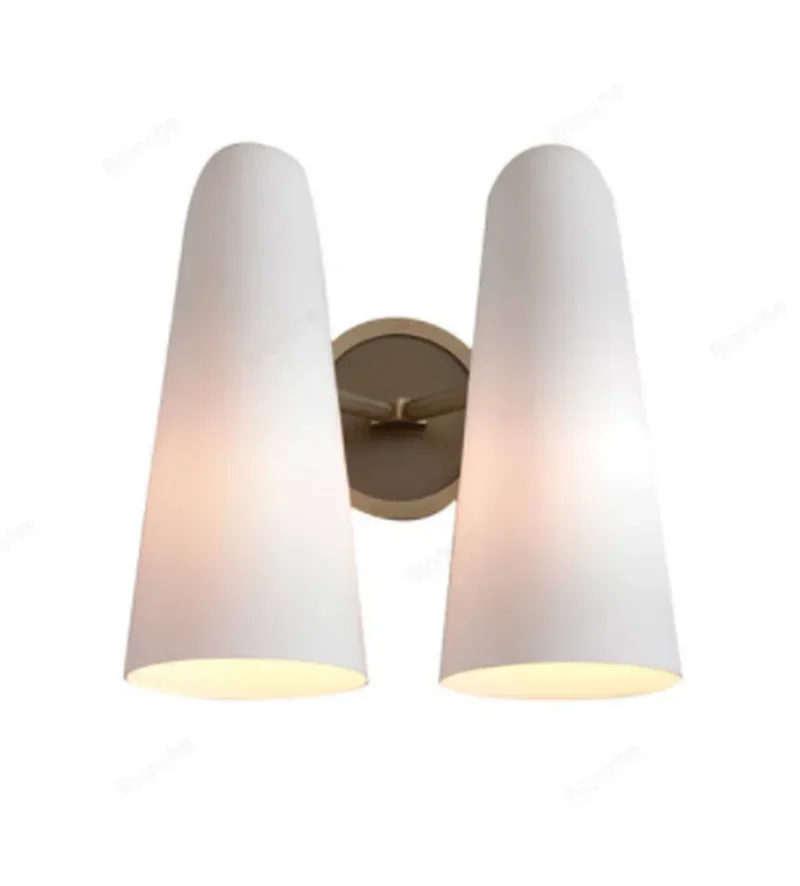 Simple Milk Glass Wall Lamp Modern Wall Sconces for Bedroom Bathroom Home Decor Dining Room Cafe Office Light Fixture