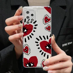 Lucky Eye Blue Evil Eye Case For Samsung A55 5G S24 Ultra S23 S22 S21 S20 FE S10 Plus A54 A35 A34 A33 A15 A14 TPU Fundas Covers