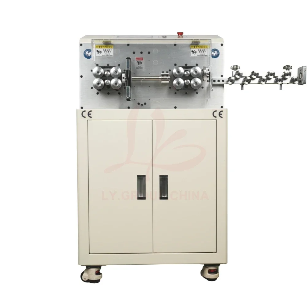 SWT-608-MAX2-S95 3000W 220V 110V Servo Motor Lifting Conduit Touch Screen Control 8 Wheels Peeling Stripping Cutting Machine