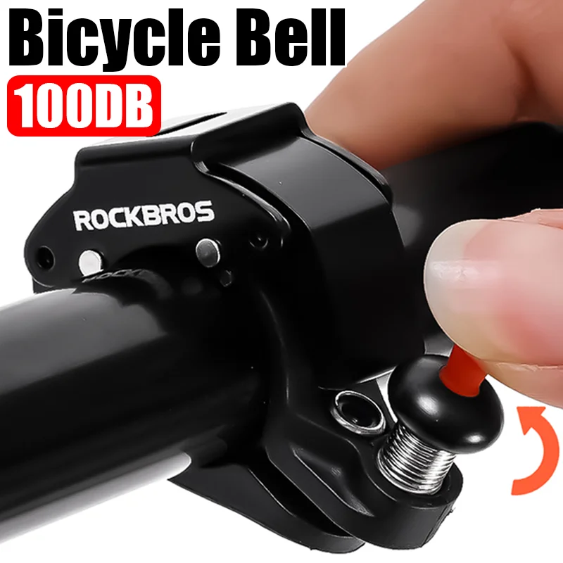 Stainless Bicycle Bell Mountain Cycling Horn Portable Bike Handlebar Bell Crisp Sound Horn for Bicycle Safety Bike Accessories