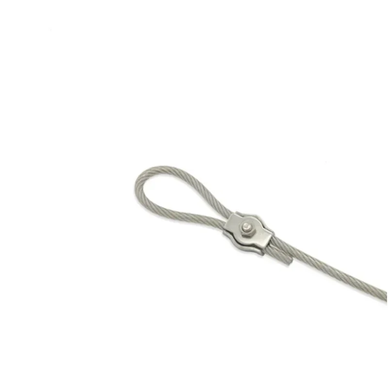 100PCS/LOT M2 M3 316 Stainless Steel Wire Rope Single Clips Simplex Cable Clamps
