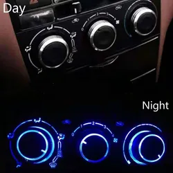 3pcs Car AC Knob Air Conditioning Knobs Ring Cover Protector Sticker for BYD F3 F3R Car Heat Control Switch Knob Aluminum Alloy