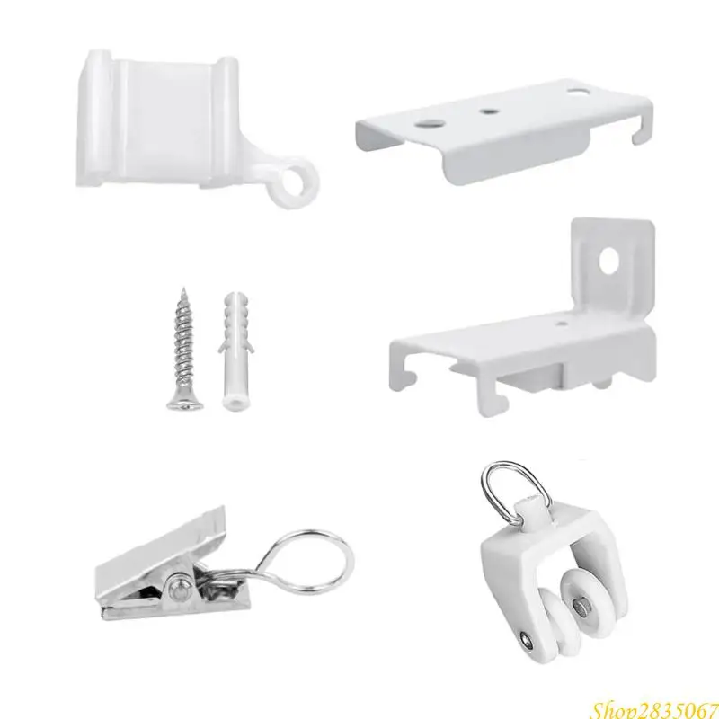Bendable Bracket Flexible Mounting Hardware for Shower Living Room Ceiling Curtain Track Accessories Enduring 831F