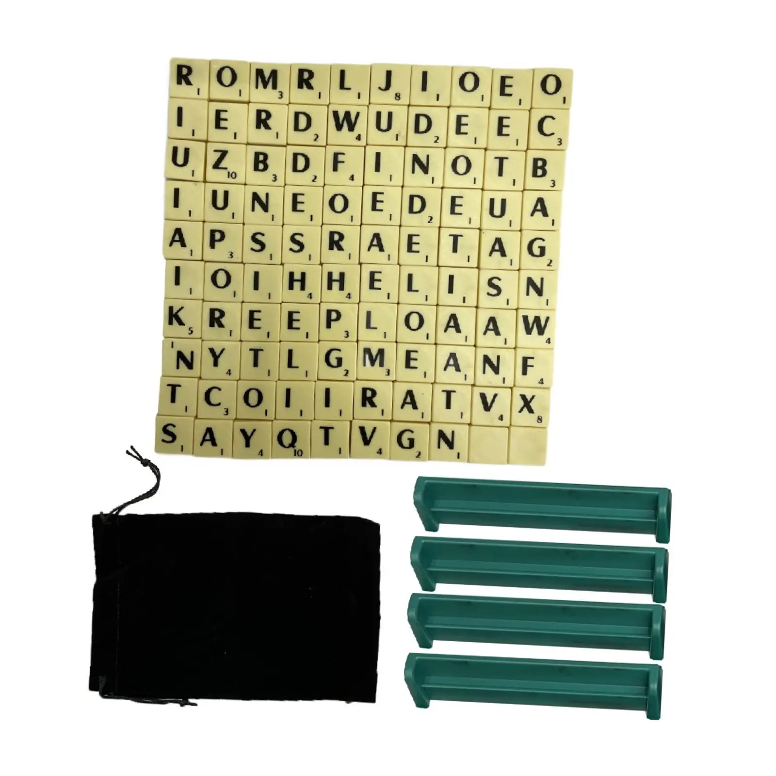 Scrabble Game Educational Toy with Drawstring Bag Classic Crossword Game