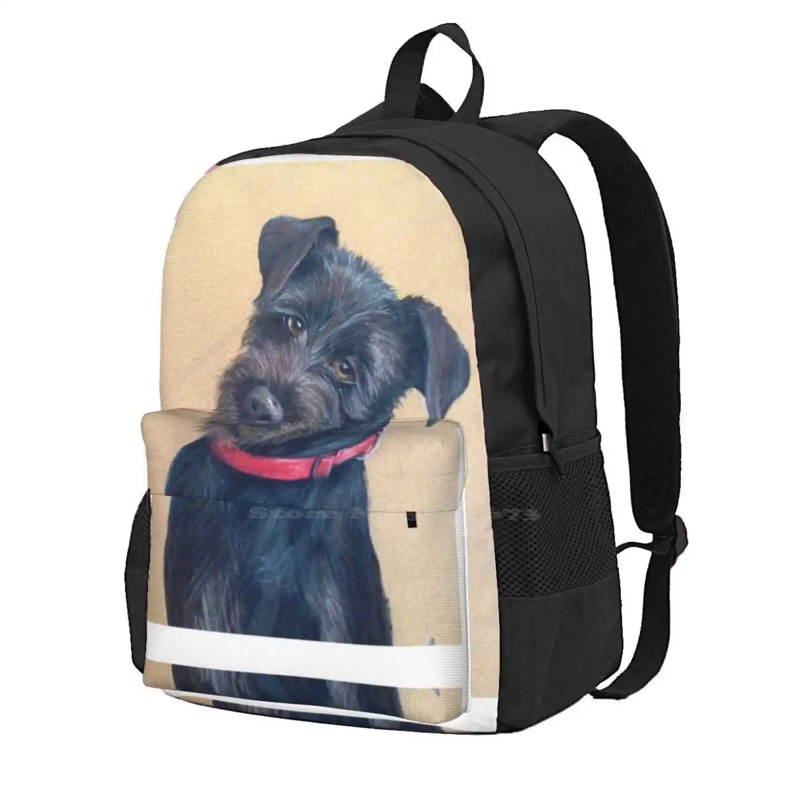 Patterdale Terrier Large Capacity School Backpack Laptop Bags Patterdale Terrier