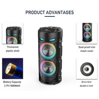 Wireless Bluetooth Speaker 4 in Speakers Subwoofer Outdoor Portable Party Soundbox Square Dance Boombox with Mic Remote Control
