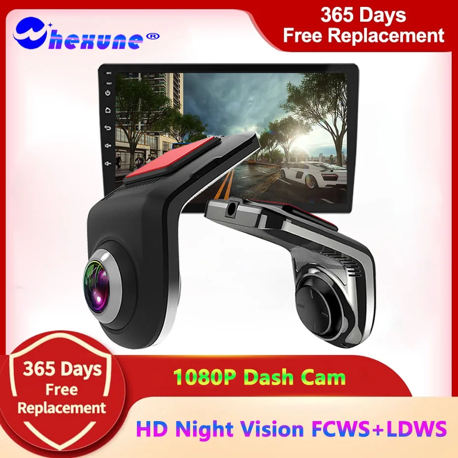 

Car Dash Cam USB HD 1080P 170 Degree Wide Angle Car Camera Recorder Front ADAS Dashcam Android DVR Auto Recorder Night Version