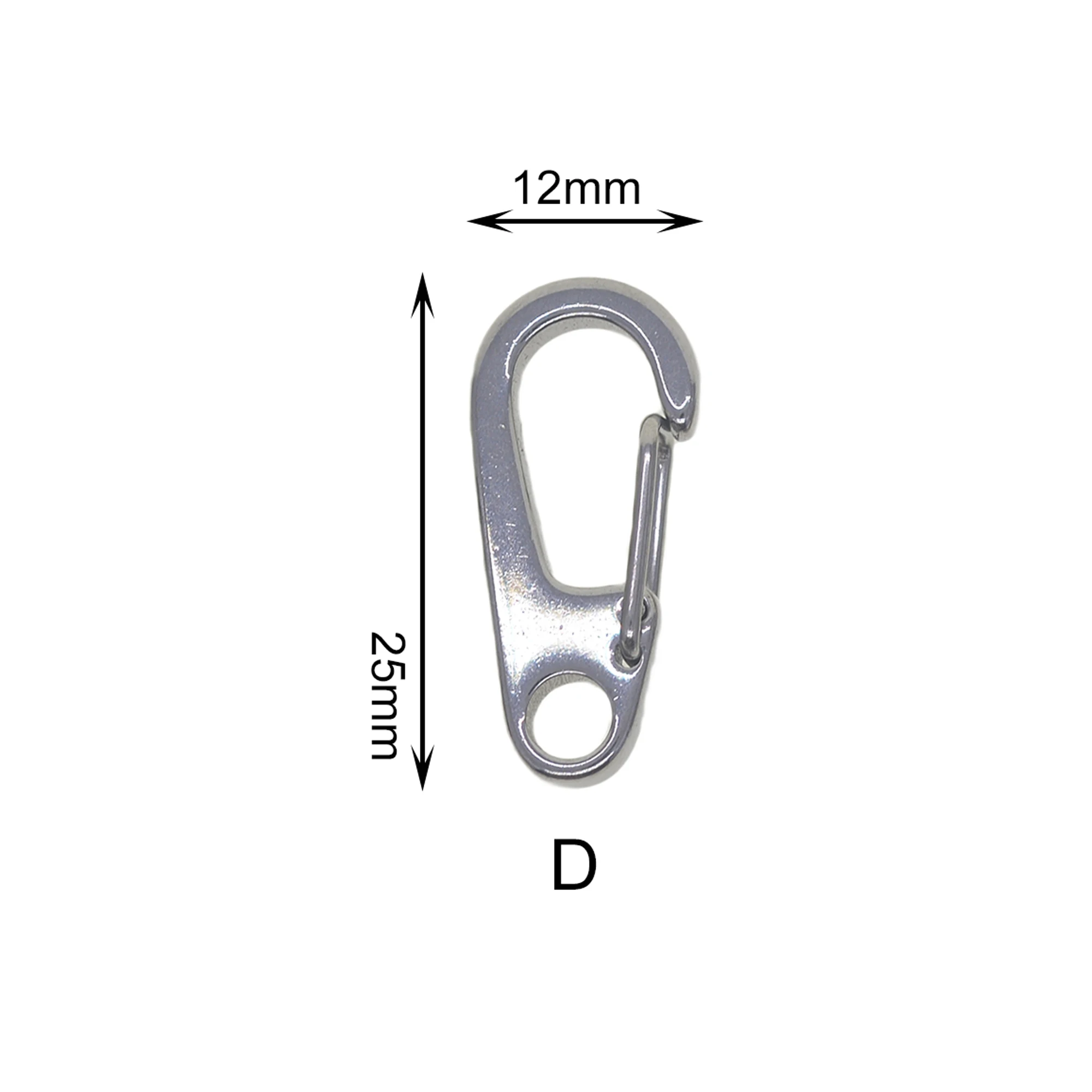 6pcs Mini Stainless Steel Spring Snap Hook Set