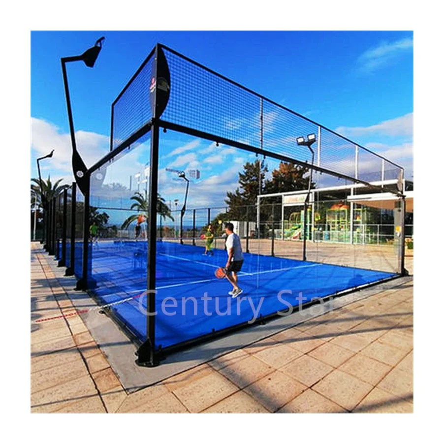 Prezzo di fabbrica originale paddle court paddle tennis Vendita calda Padel court panoramico completo Fornitore cinese