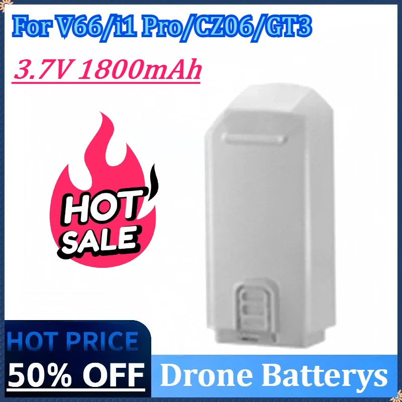 

3.7V 1800mAh Replacement Drone Battery For V66/i1 Pro/CZ06/GT3 RC Quadcopter Accessory Parts High Quality Rechargeable Battery
