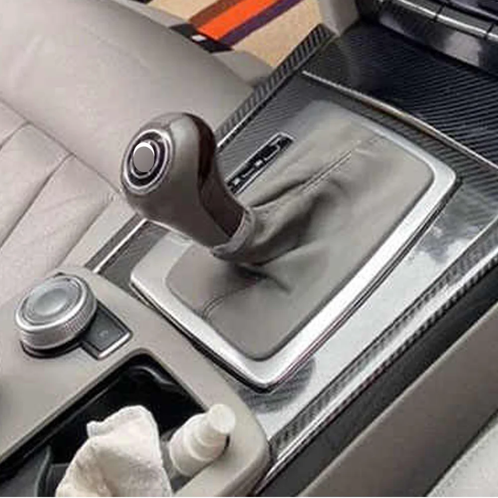 Carbon Fiber Interior Trim Stickers For Benz E Class W212 2009-2013 Central Console Gear Shift Panel Door Handle Cover Trim
