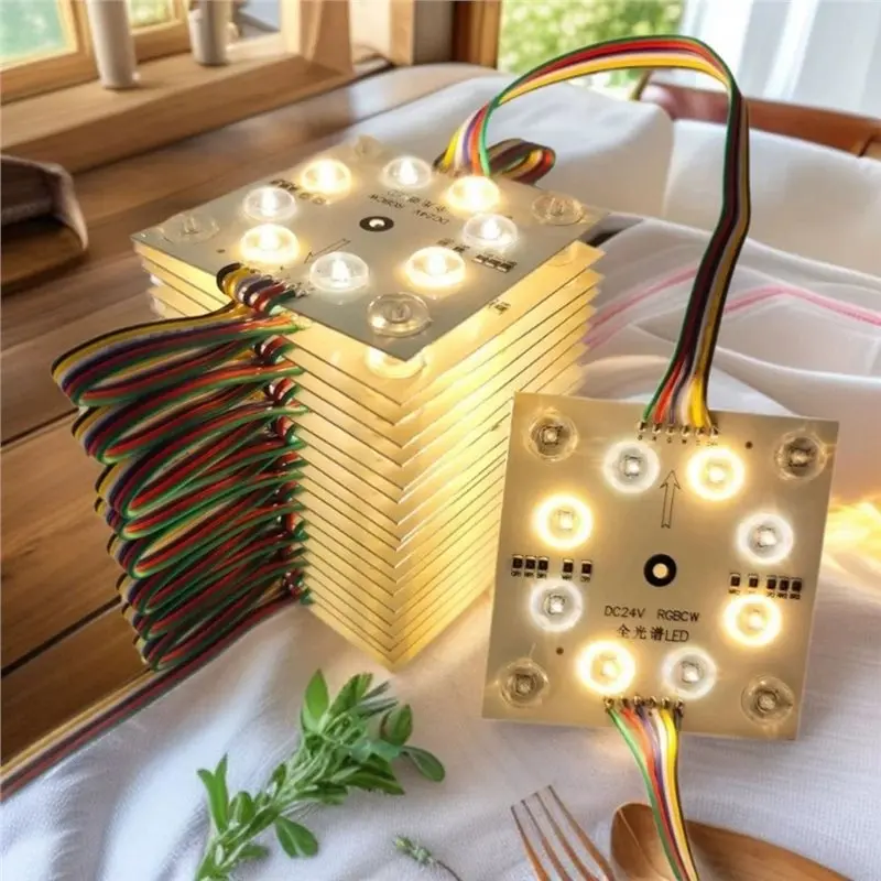 【AA86】Smart Dimmable RGB CW Rgbcw LED Block Light 24V, For Luxury Stone Background,Color Changing LED Strip
