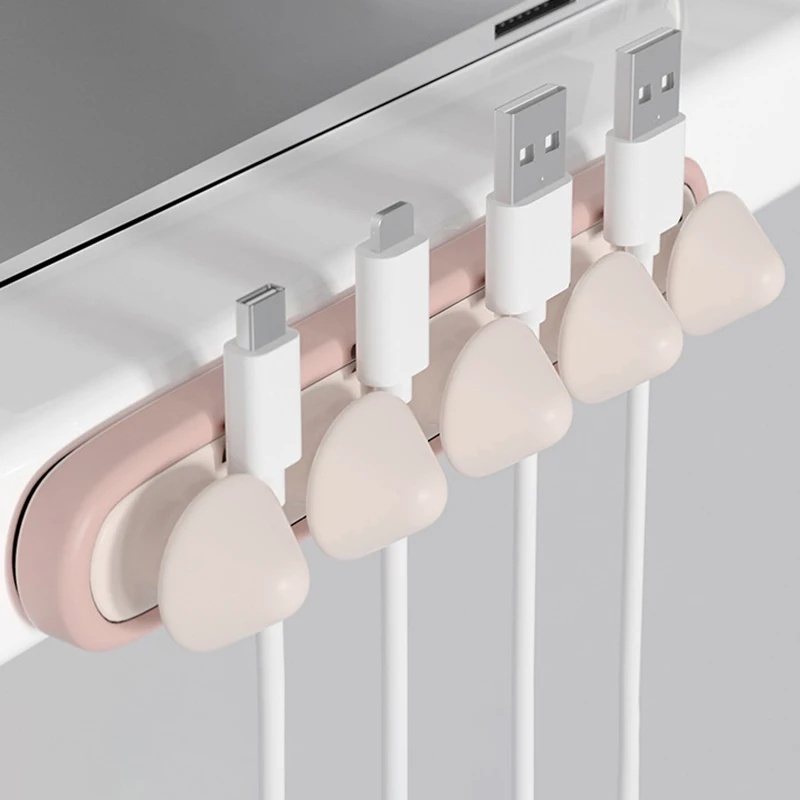 Simple Cartoon Clip Desktop Wire Organizer Wire Arrangement Storage Data Cable Charging Wire Fixed Winder Seamless Acrylic Hub