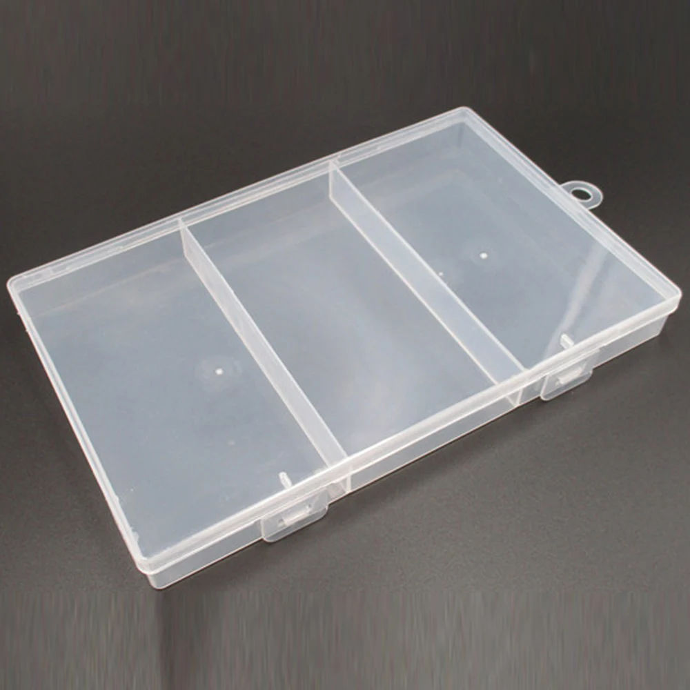 3 Slots Transparent Plastic Storage Box Organizer Stickers Box Desktop Container Washi Tape Stickers Box Art Tool Case Desktop