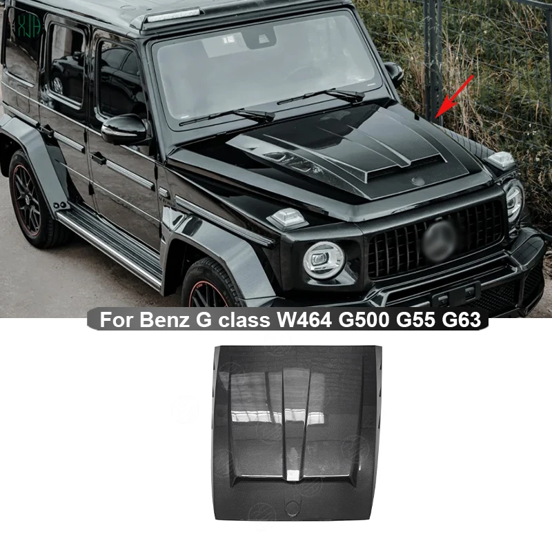 For Mercedes-Benz G class W464 G500 G55 G63 G350 2019-2023 Car Front Bumper Engine Cover Hood Bonnet Vent Parts Carbon Fiber