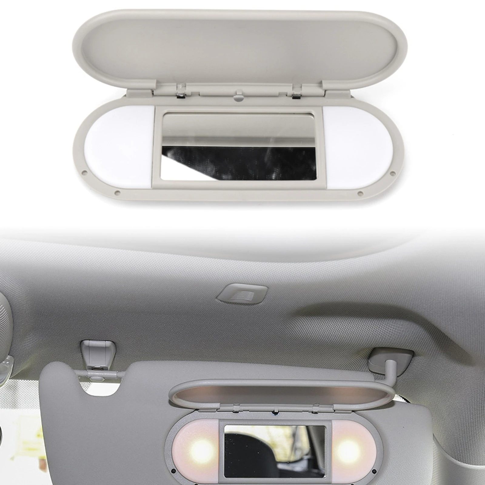 Interior Sun Visor Sunvisor Cosmetic Make-up Baby Rearview Rear View Vanity Mirror Cover For MINI Cooper F55 F56 F60 2015-2022