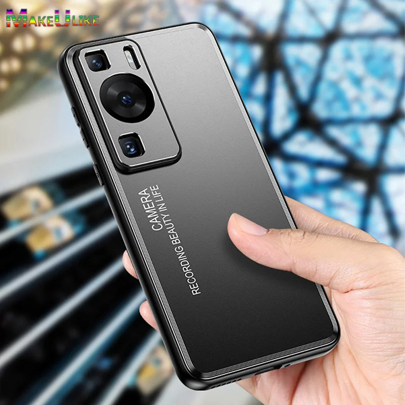 

Matte Metal Case for Huawei P40 P50 P60 Pro Case Silicone Bumper Shockproof Cover for Huawei P60 Art P40Pro P50pro P60Pro Case