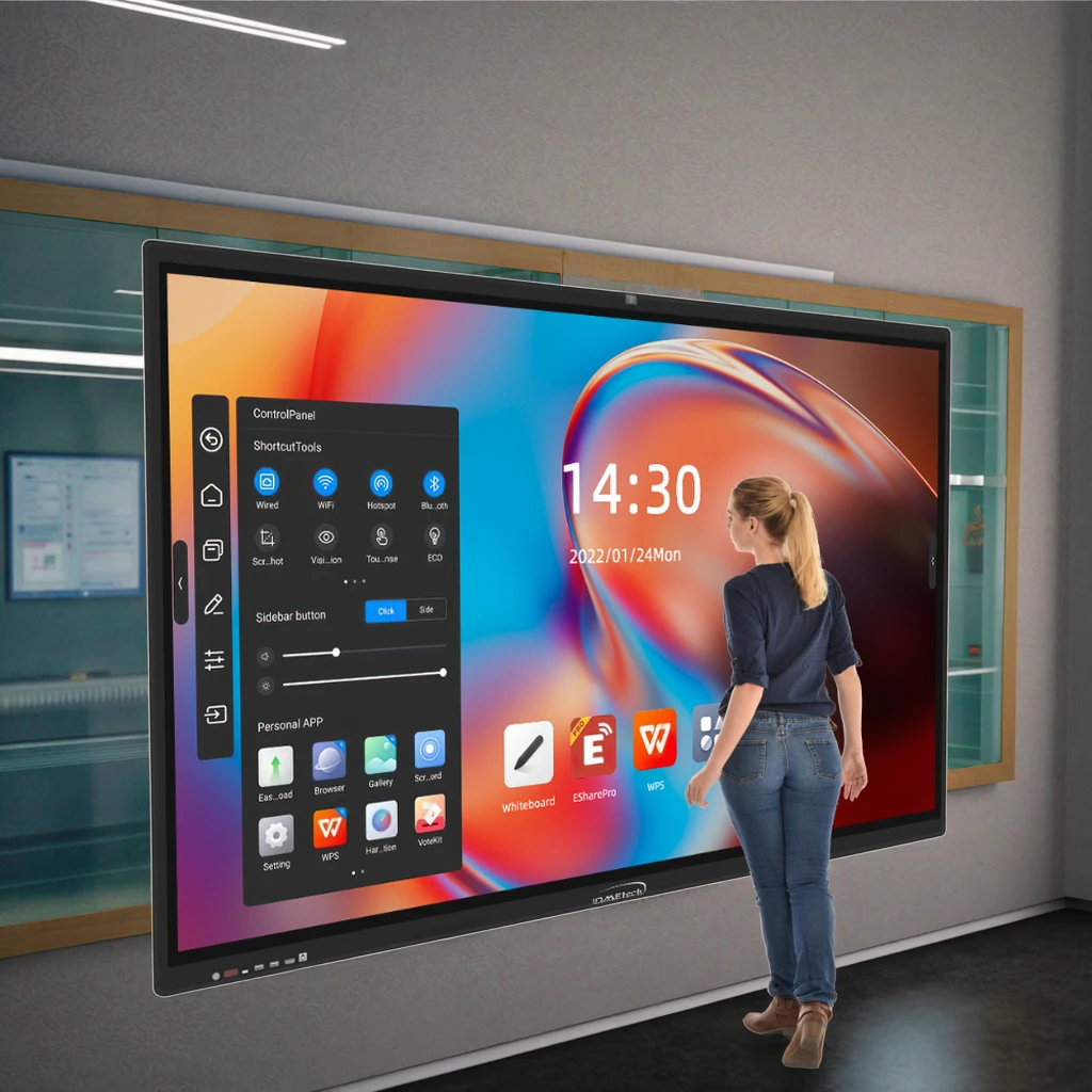 

Interactive Smart Board 65-Inch 4K 120Hz 20/40 Touch Points for Education Business Classroom Office Meetings