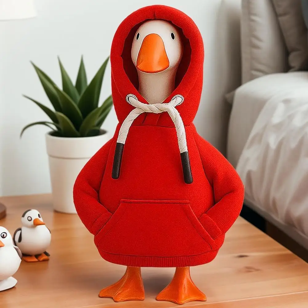 Толстовка Статуя гуся из смолы Магнитная утка на присоске Ключ для украшения дома Скульптура Стойка для ключей Украшение офисного стола Стойка для инструментов из смолы