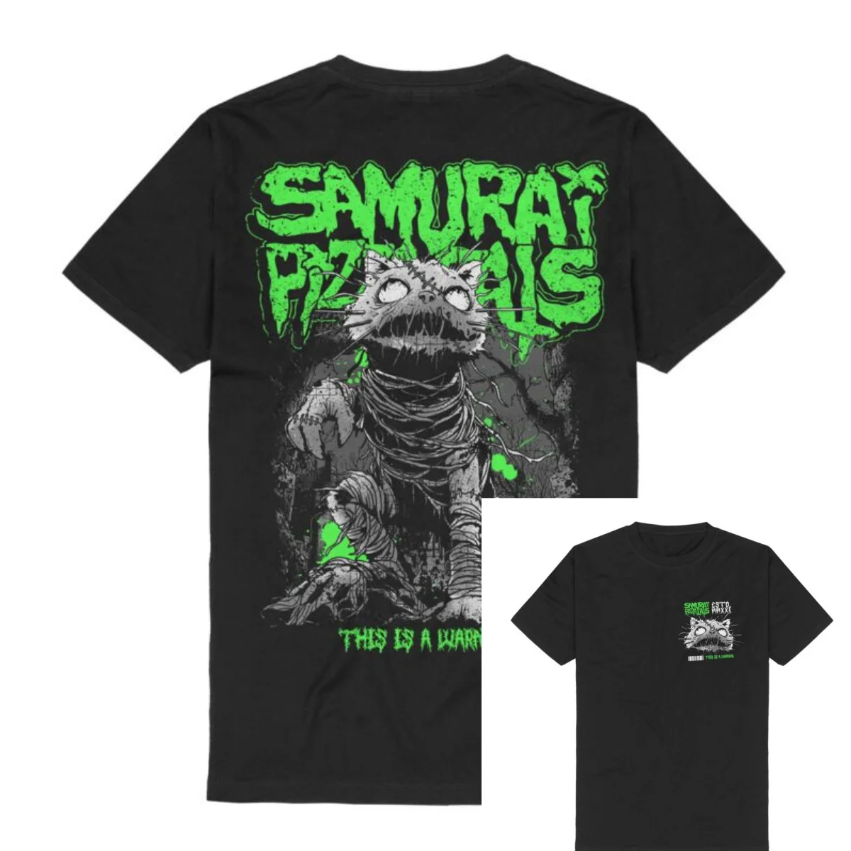 Arcade Cat Samurai Pizza Cats T-Shirt Herren Damen Metal Rock Band Grafik-T-Shirt 100 % Baumwolle Sommer Streetwear Top – Detail 3