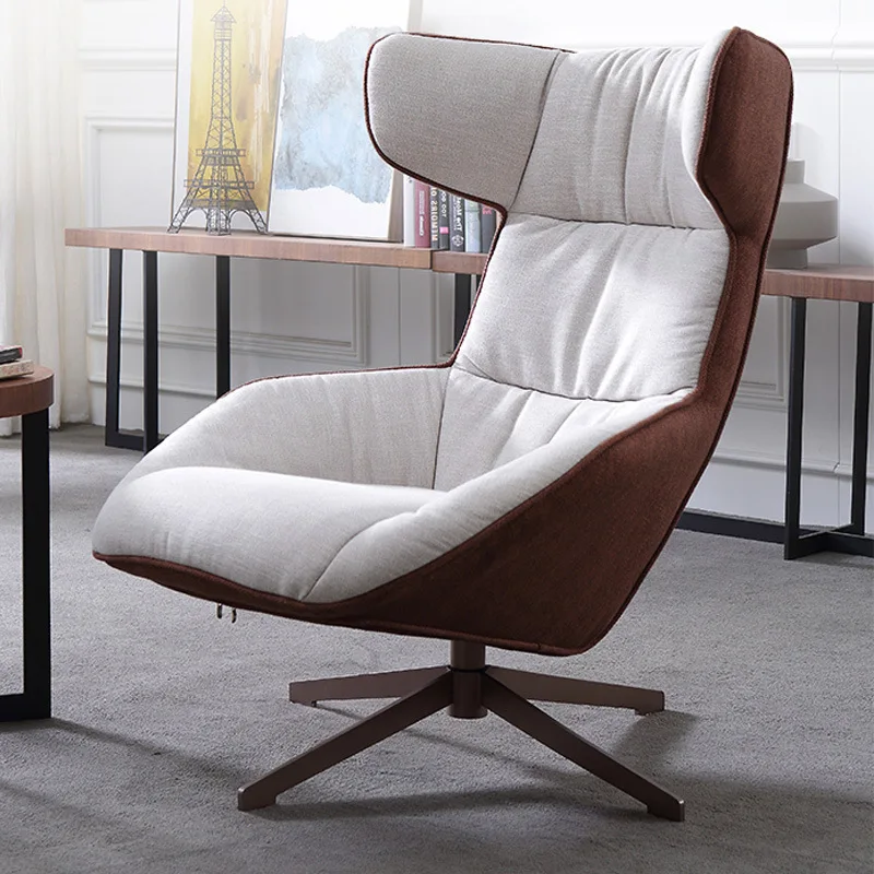 Designer Sofa Chair Rotatable Lazy Sofa Light Luxury Thousand Grid Bird First Class Model Room Recliner