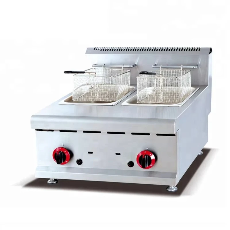 

Hot Sale Stainless Steel Dining Table Commercial Equipment Tabletop Gas Fryer